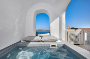 Elegant Santorini House Villa Sensational Caldera View-Outdoor Hot Tub Oia